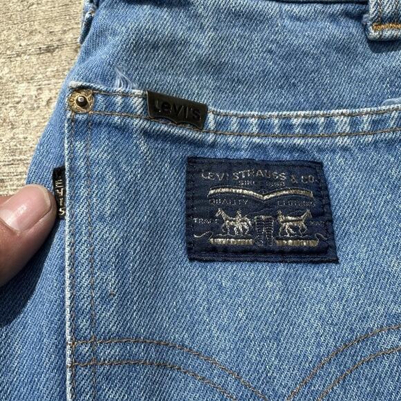 60s Levis Big E Black Tab Jeans Waist 26 Women’s Flared - Picture 5 of 7